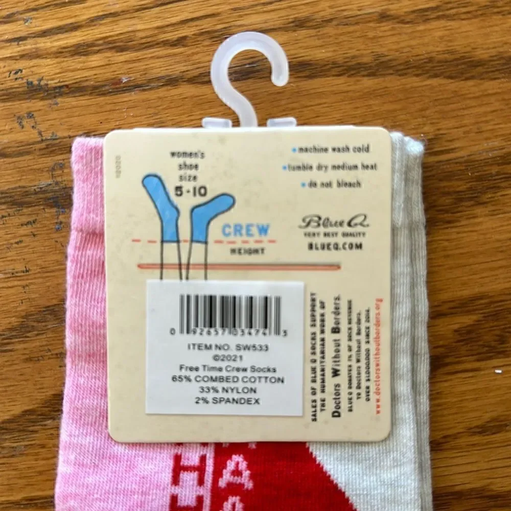 Socks Blue Q Women’s Cotton Crew Free Time